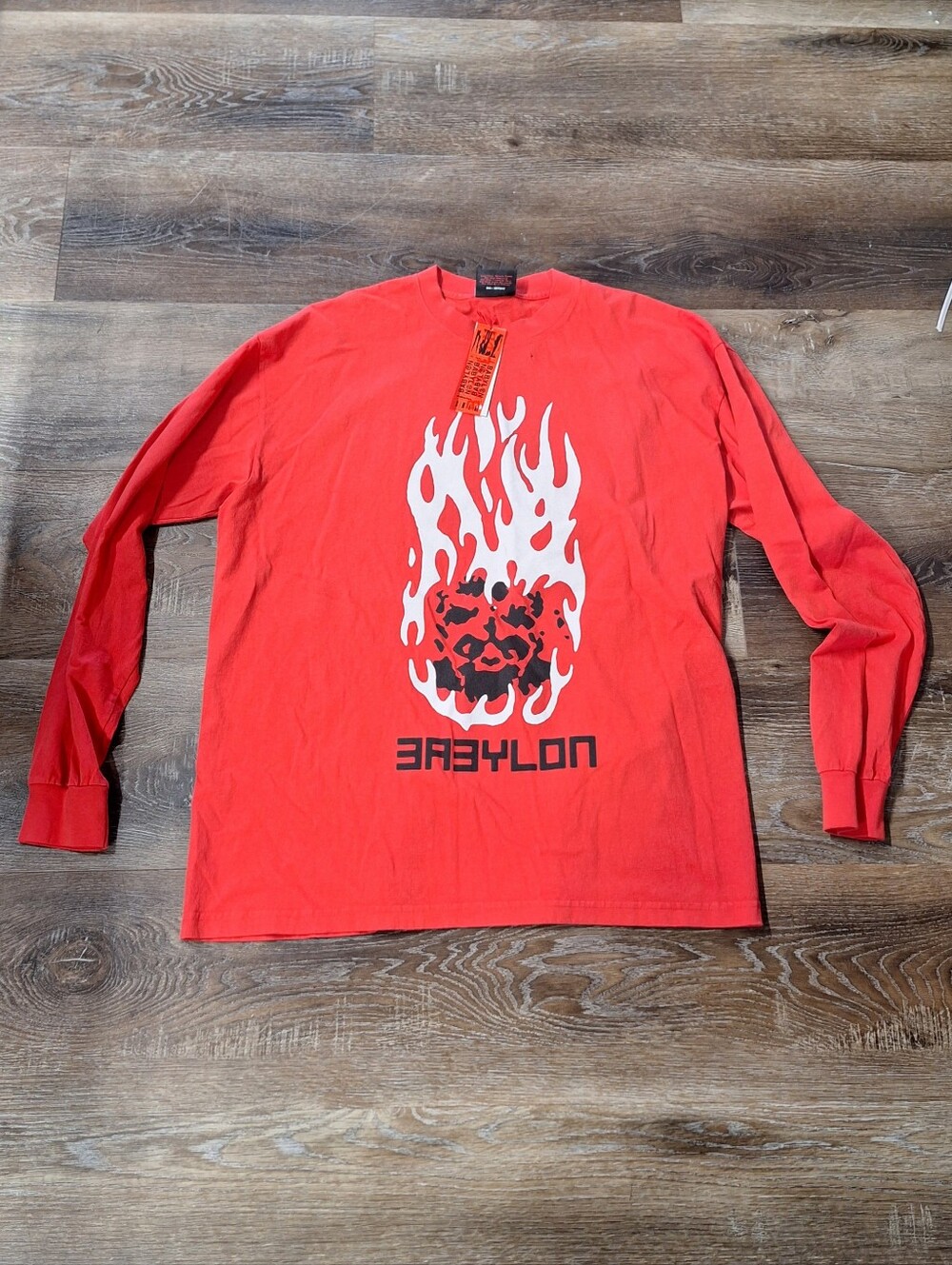 Babylon LA Flames Graphic Long Sleeve Tee, XL, RN#157317, NWT